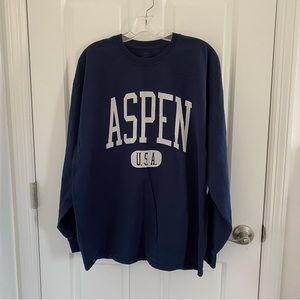 Brandy Melville aspen navy long sleeve t shirt